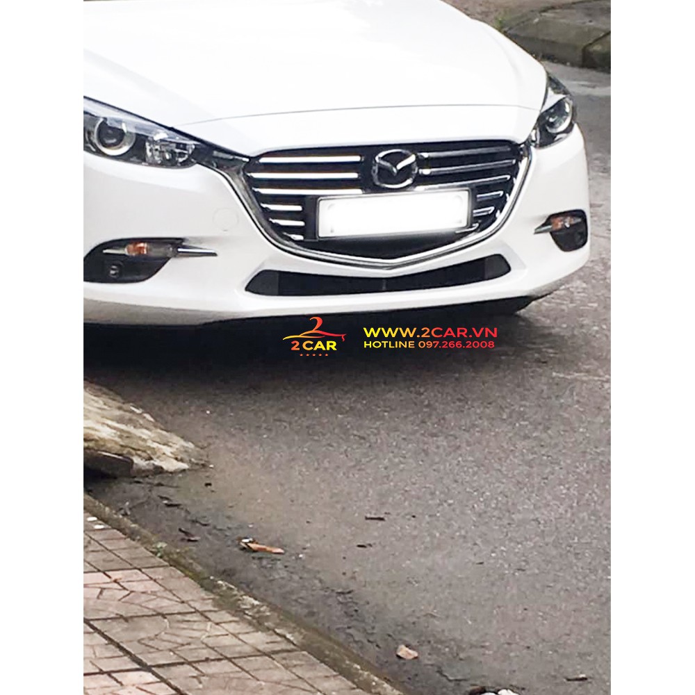 Ốp Trang Trí Mặt Ca lăng Mazda 3 2016-2019, Mạ Crom Cao Cấp