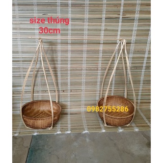 Quang gánh thúng 30, gồng gánh decor trang trí