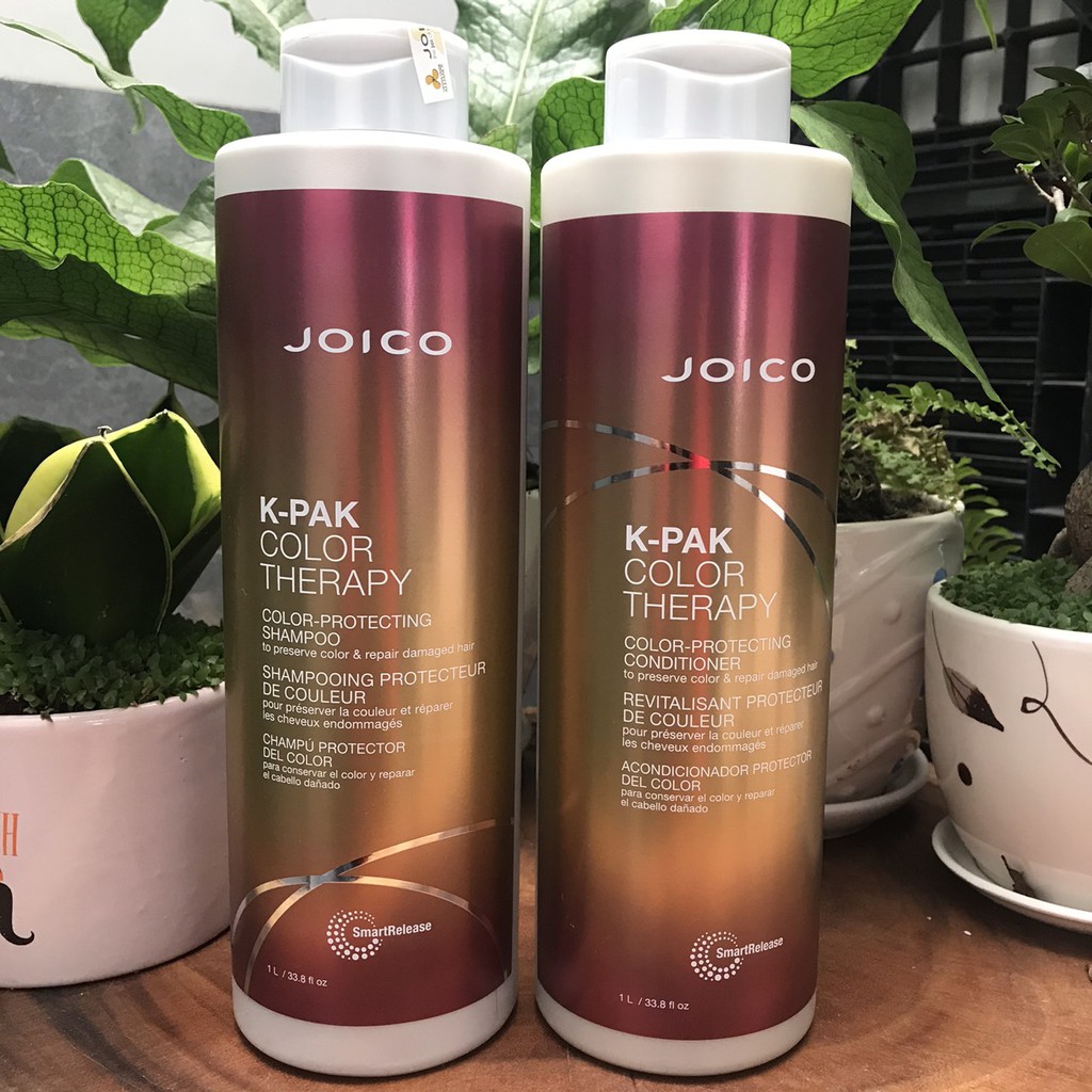 Cặp dầu gội xả giữ màu tóc nhuộm Joico K-Pak Color Therapy 1000mlx2