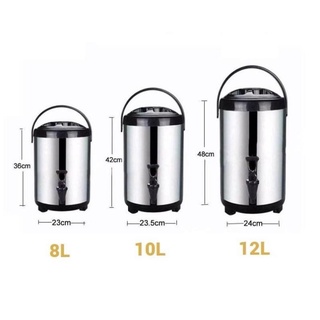 Bình Ủ Trà Sữa 8L - 10L - 12L Bình Ủ Trà 3 Lớp Inox 304