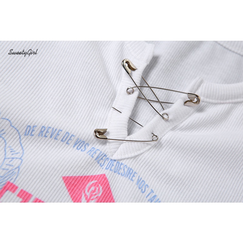 Áo Croptop Cổ Tròn Tay Ngắn Dáng Ôm In Họa Tiết Hoa Xinh Xắn Thời Trang Cho Nữ