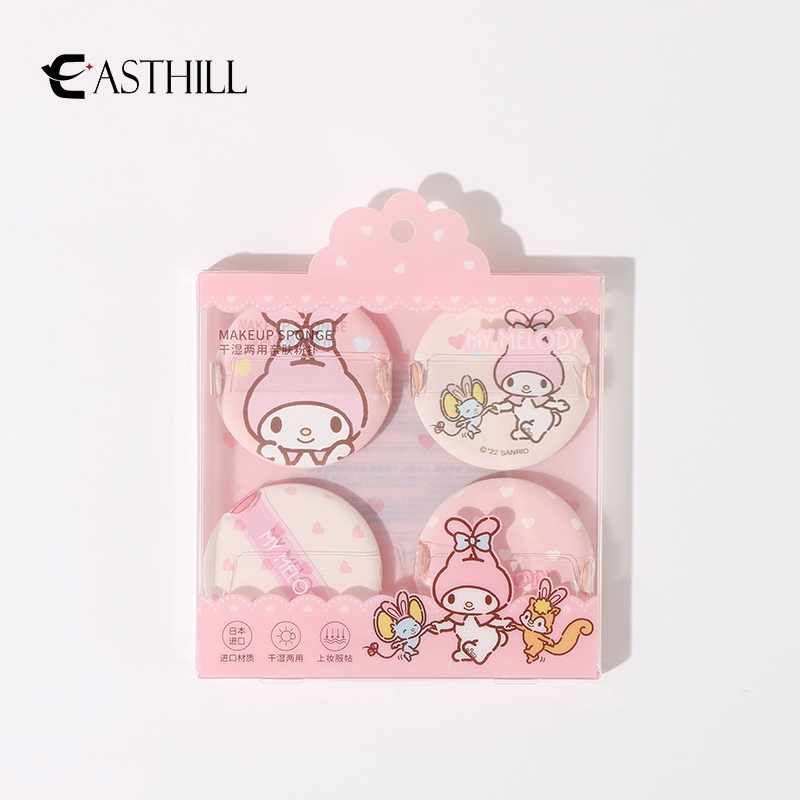 Set 4 Mút Trang Điểm Họa Tiết Hoạt Hình My Melody Cinnamoroll Pochacco Đáng Yêu