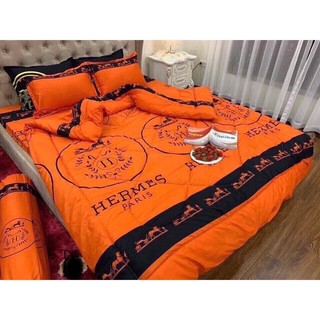 Trọn bộ 5 món ga gối chăn phao poly cotton có ruột bông dày loại 1