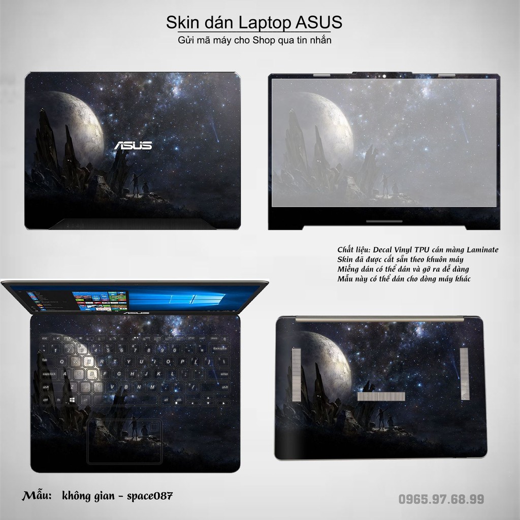 Skin dán Laptop Asus in hình không gian _nhiều mẫu 15 (inbox mã máy cho Shop)