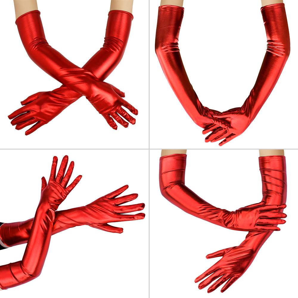 Găng Tay Da Hóa Trang Biểu Diễn Nhảy Jazz Disco Màu Sáng