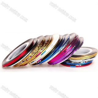 Set 10 cuộn dây kim tuyến dán móng 1mm