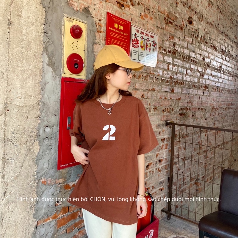 Áo thun 3158 MÀU NÂU hàng loại 1 chất dày dặn Cotton Unisex CHÒN CLOTHING