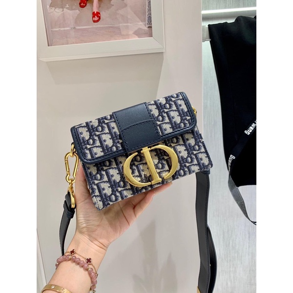 Túi Xách Hoa Xanh Thổ Cẩm Dây Bản To Sz18cm