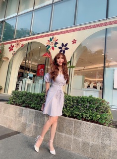 Đầm trễ vai đan dây eo rút bụng form A