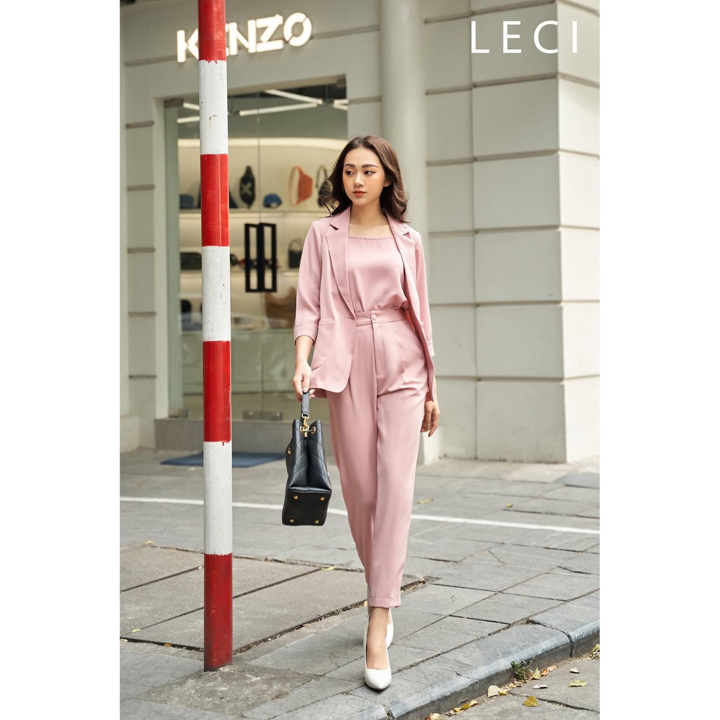 Áo vest-blazer dài tay cúc bọc chất liệu trượt mùa hè mát tay lật 095