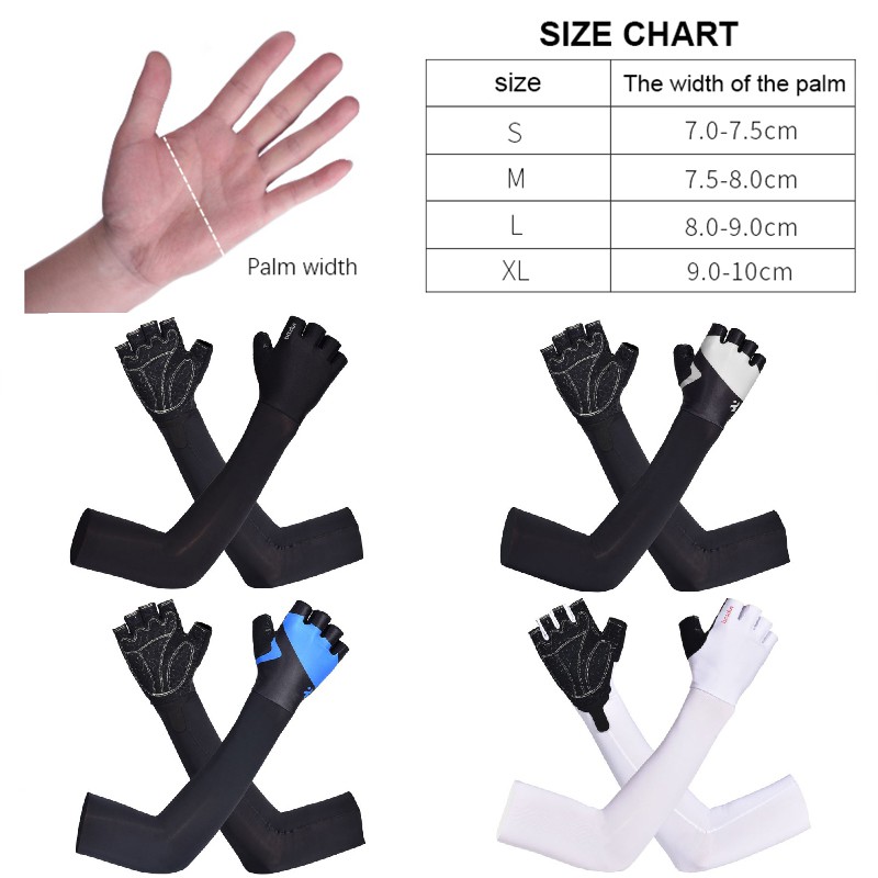 Đôi Găng Tay Thể Thao Hở Ngón Chống Tia Uv Thoáng Khí Tiện Dụng Cho Nam Nữ