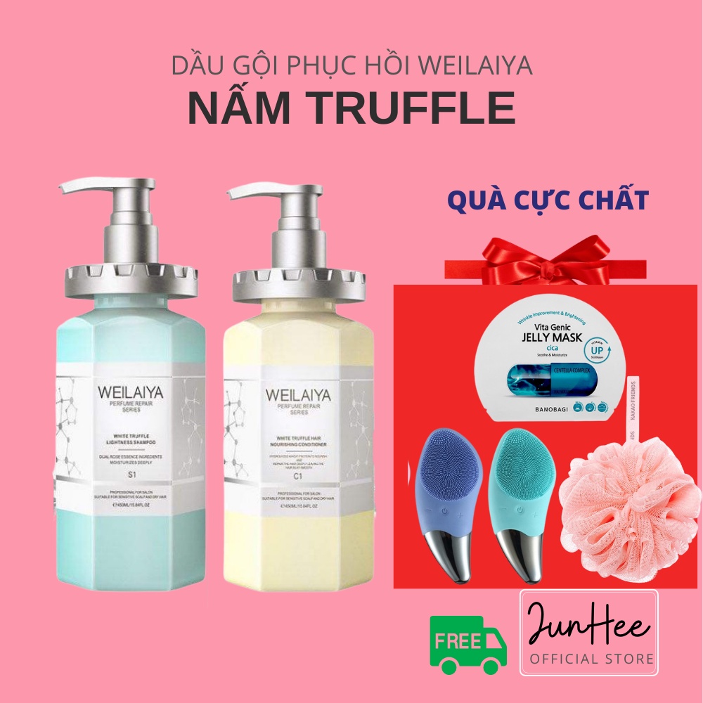 Dầu Gội phục hồi Weilaiya chính hãng Gội Xả nấm Đa tầng Truffle, chăm sóc tóc hư tổn, khô sơ, chẻ ngọn