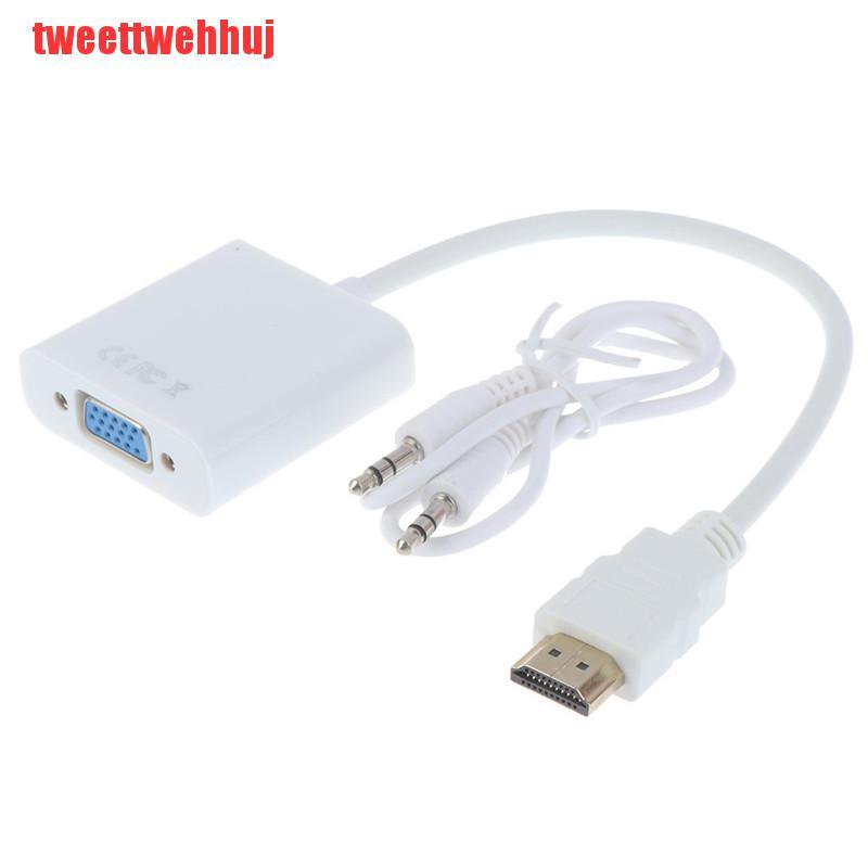 Bộ Chuyển Đổi Hdmi Sang Vga + Giắc Cắm Âm Thanh 3.5 mm Full Hd 1080p