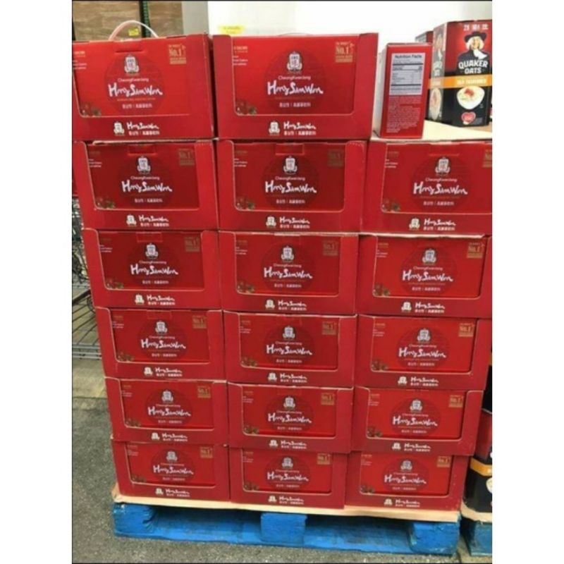 Thùng 30 gói Hồng sâm nước Hàn Quốc 6 năm tuổi Hong Sam Won Cheong Kwan Jang của Mỹ