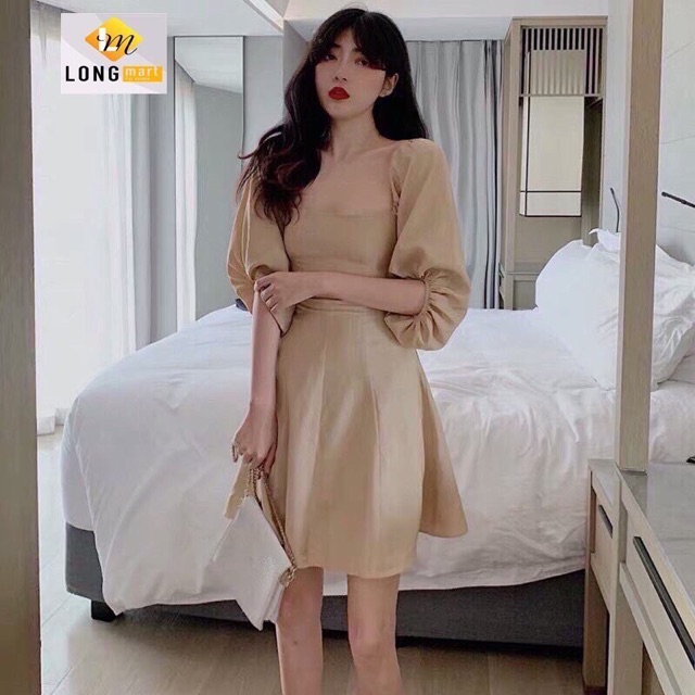 (Ảnh thật 3 MÀU) ĐẦM DỰ TIỆC DÁNG XOÈ TAY PHỒNG PHỐI VOAN GIÁ RẺ KÈM ẢNH THẬT | BigBuy360 - bigbuy360.vn