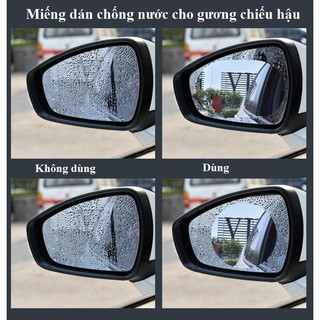 BỘ MIẾNG DÁN GƯƠNG CHỐNG NƯỚC CHO XE Ô TÔ