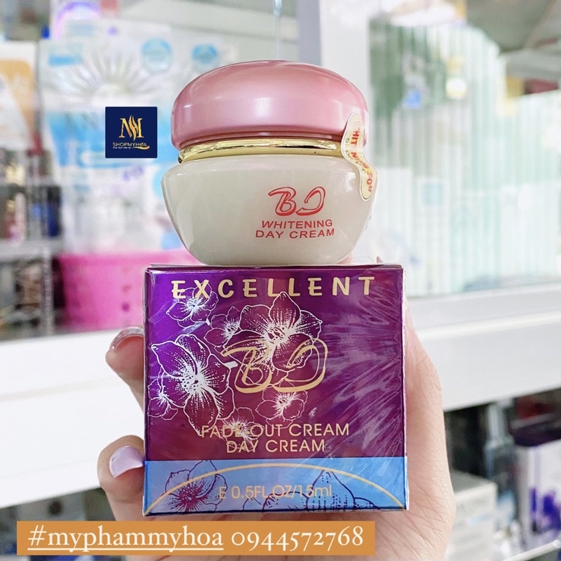 Kem BJ Excellent Dưỡng Trắng Da, Giảm Thâm Nám Hộp Ngày Và Đêm - kem đức 15ml