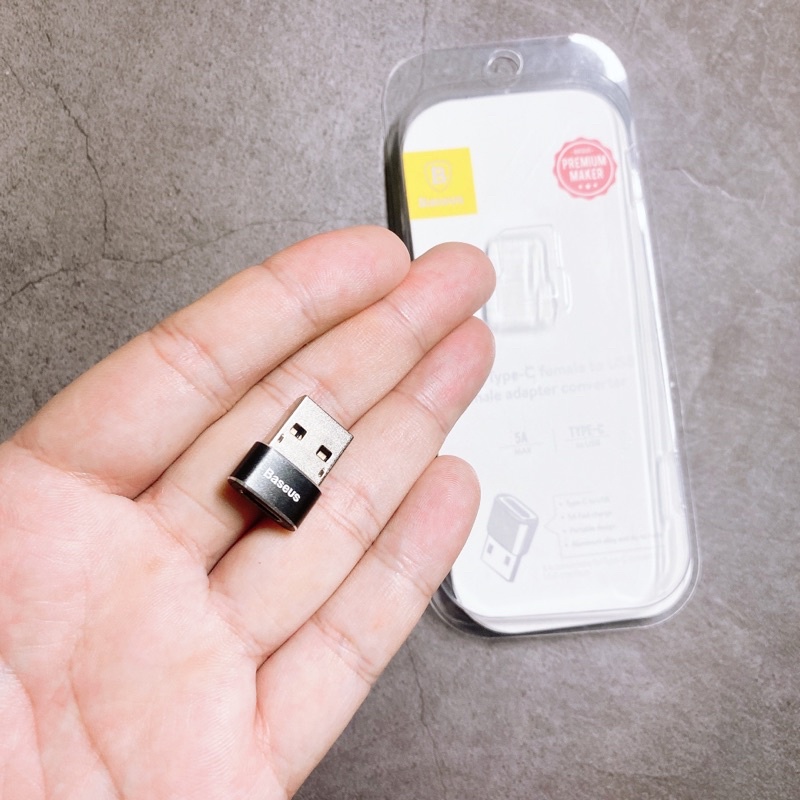 Đầu chuyển Baseus OTG USB sang Type C  cho sạc nhanh 18 20W