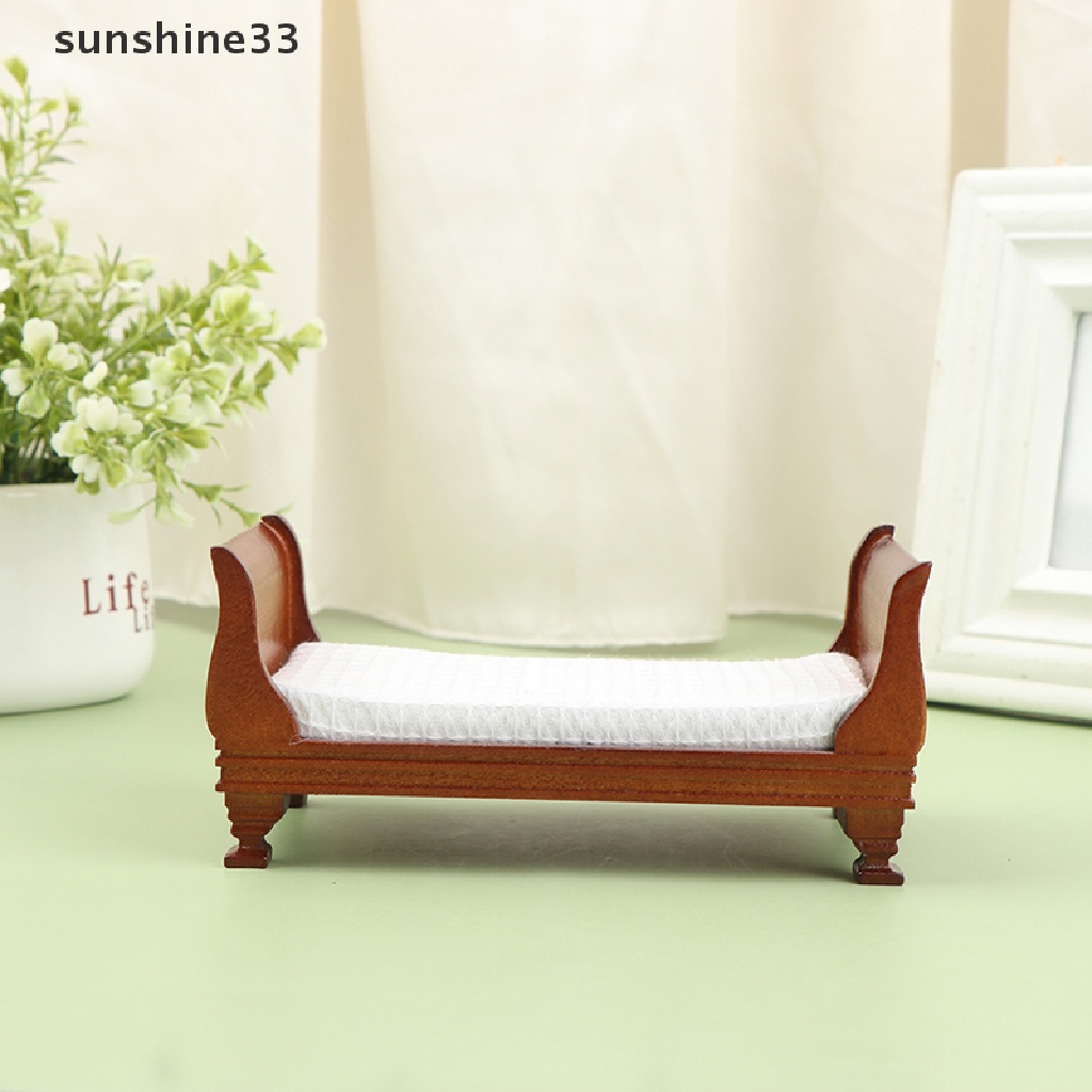 Giường Ngủ Mini Tỉ Lệ 1: 12 Dùng Trang Trí Nhà Búp Bê