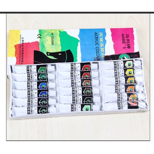 Bộ màu Acrylic Marie’s 12/18 màu