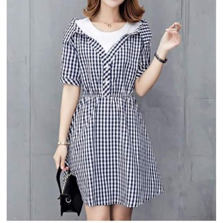 Đầm caro đỏ đen