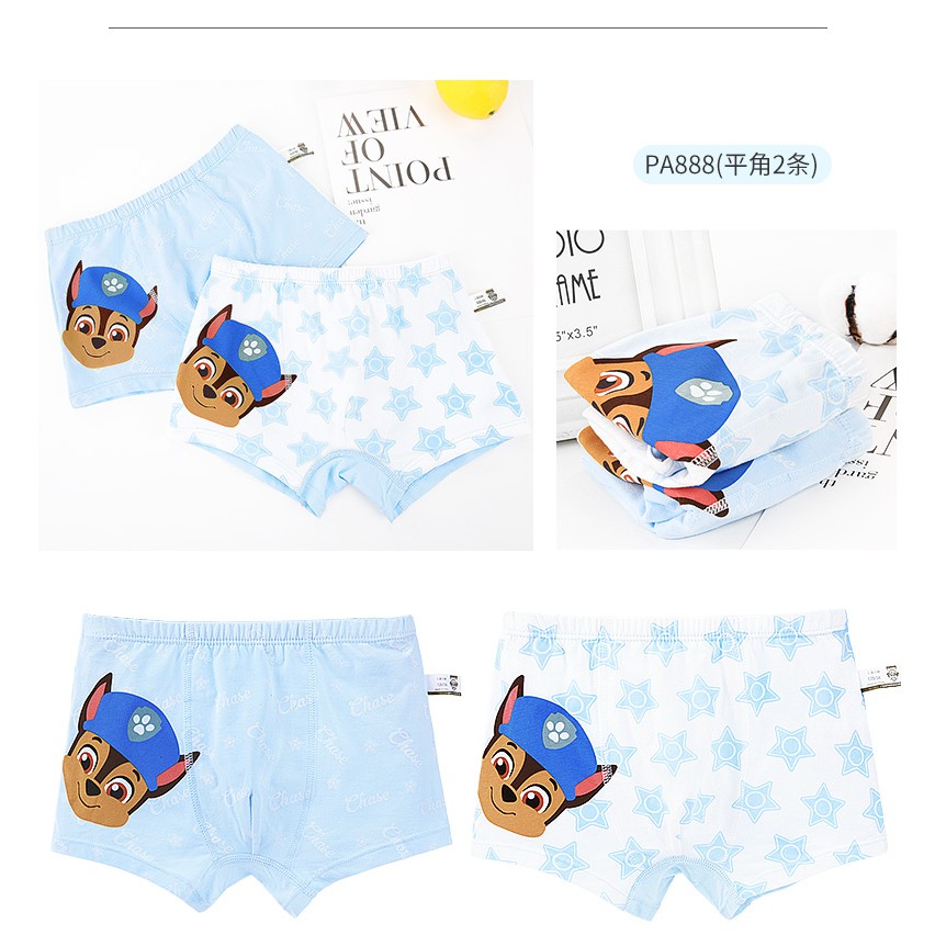 Set 3 quần lót boxer PAW PATROL chất liệu cotton thoải mái dành cho bé trai