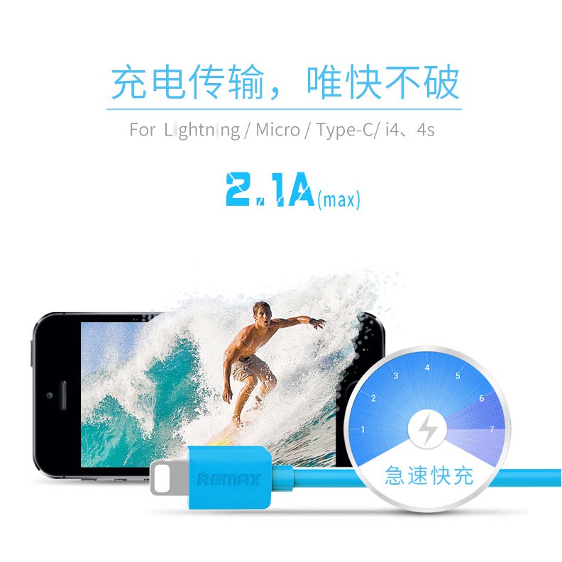 Cáp sạc Lighting Remax RC-06i