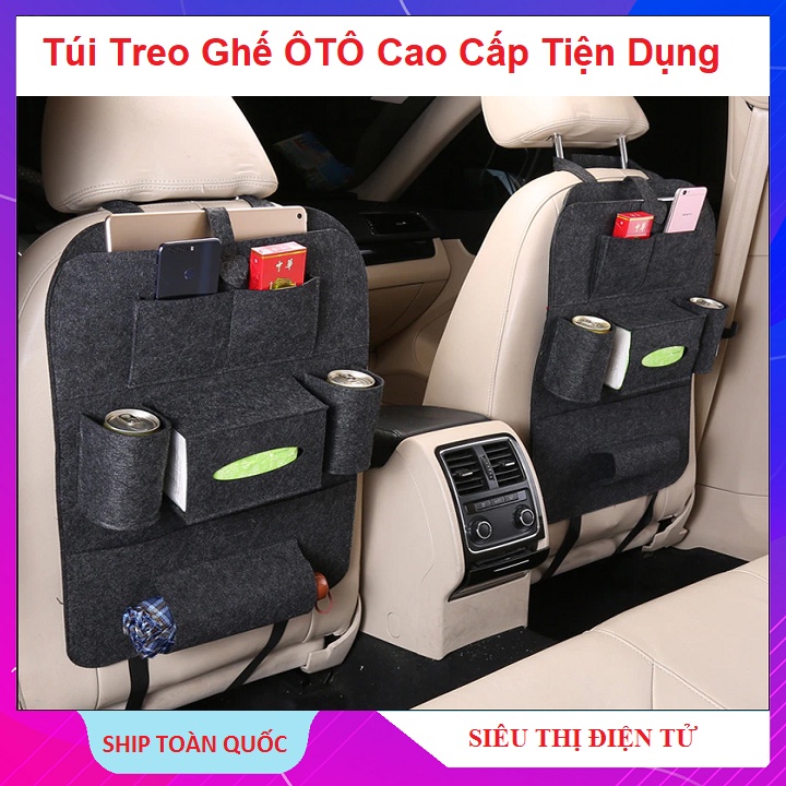 Túi Vải Để Đồ Treo Ghế Xe Hơi, Túi Treo Ghế Ô Tô, Chất Liệu Vải Nỉ Cao Cấp, Bền Đẹp, Chắc Chắn, Phù Hợp Với Các Loại Xe