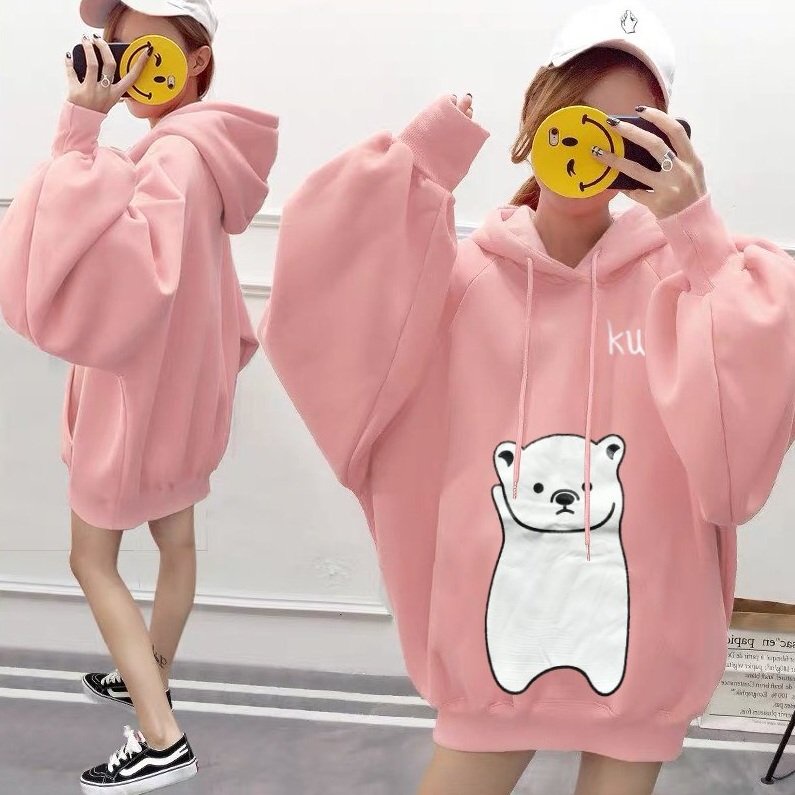 Áo hoodies form to y hình có mũ siêu xinh chất nỉ thời trang mới
