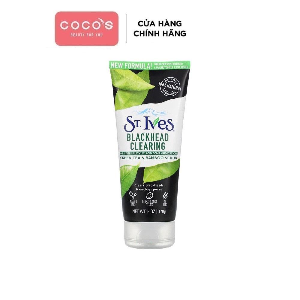 Sữa rửa mặt tẩy tế bào chết ngừa mụn St.Ives Trà Xanh 170g