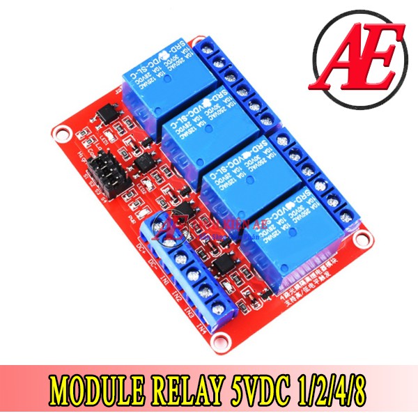 Module Relay 5VDC 1/2/4/8 Kênh High Chất Lượng