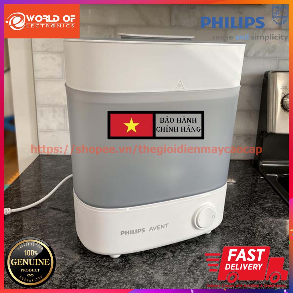 Máy tiệt trùng Philips Avent SCF291 dùng tiệt trùng đồ nhựa, bình sữa, núm vú, ty ngậm và dụng cụ hút sữa bằng tay