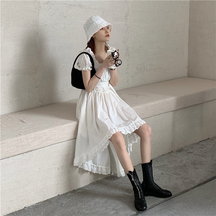 ( ORDER ) Đầm trắng retro ulzzang AK810 ảnh thật ở cuối