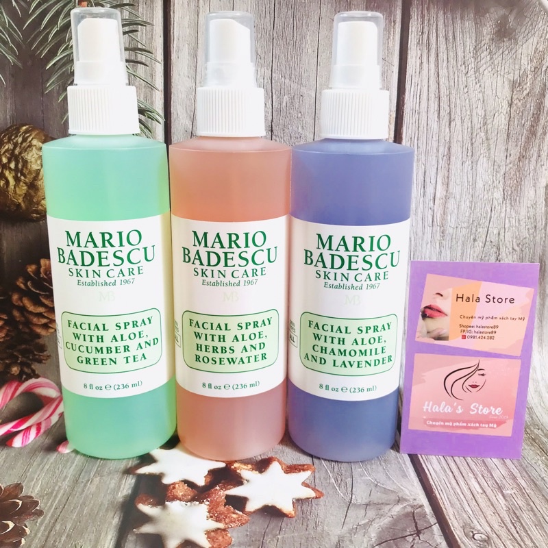 Mario Badescu ✨ Xịt khoáng dưỡng ẩm Facial Spray 236ml