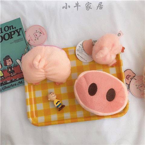 Fds phụ nữ ins ví tiền xu heo dễ thương phim hoạt hình đầu lợn sang trọng sinh viên túi tiền xu túi đựng thẻ