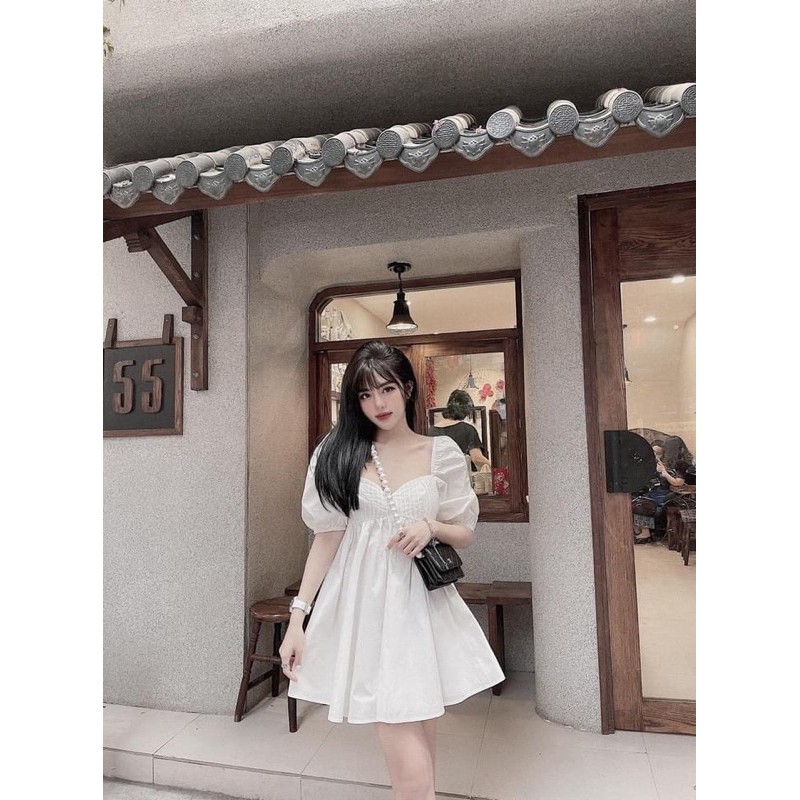 [Mã FAGREEN1505 giảm tới 30K đơn 99K] VÁY BABYDOLL XẾP LY NGỰC | BigBuy360 - bigbuy360.vn