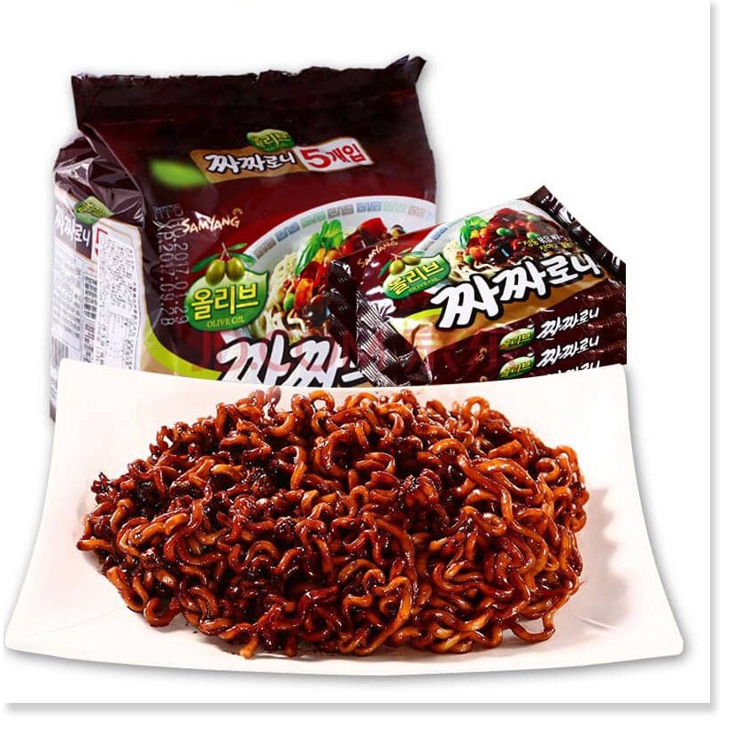 Lốc 5 gói Mì tương đen Samyang dầu Olive Hàn Quốc