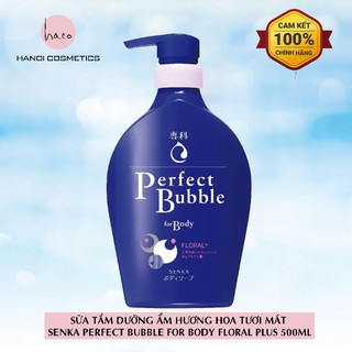 Sữa tắm dưỡng ẩm Senka Perfect Bubble hương Linh Lan và Hoa Nhài 500ml