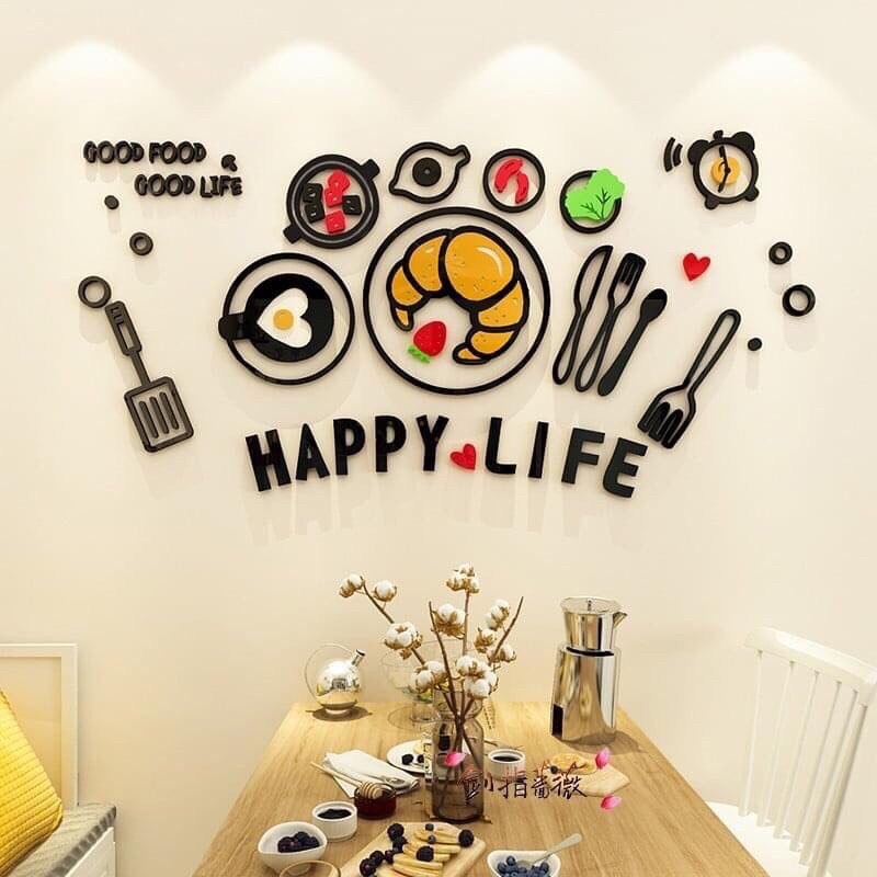 Tranh dán tường mica cô gái tóc vàng trang trí quán cafe, trà sữa