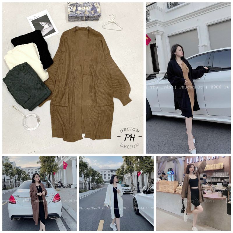 Áo len cadigan dáng dài | BigBuy360 - bigbuy360.vn