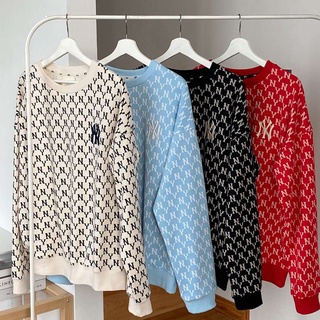 Áo Sweater MLB Tay Dài Họa Tiết Cá Tính Cho Nam Nữ