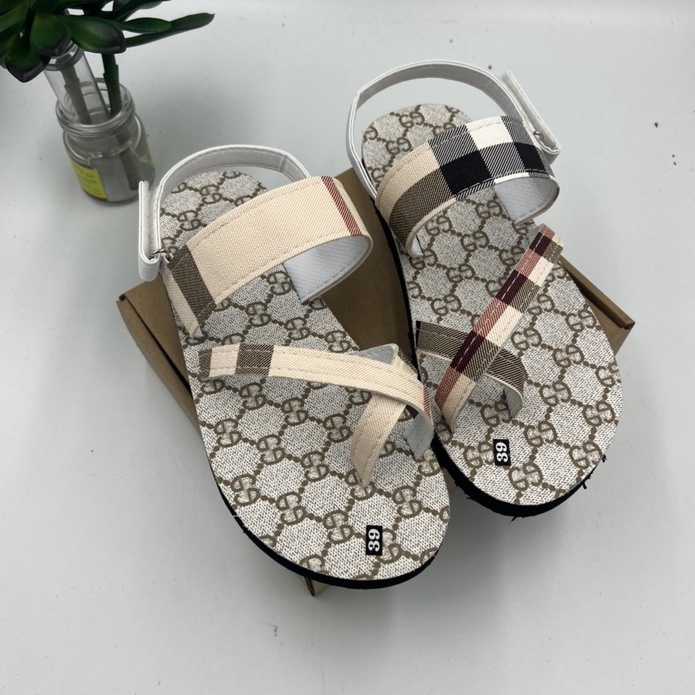 Dép sandal nam nữ A58 sọc vàng ( sandal đồng nai )