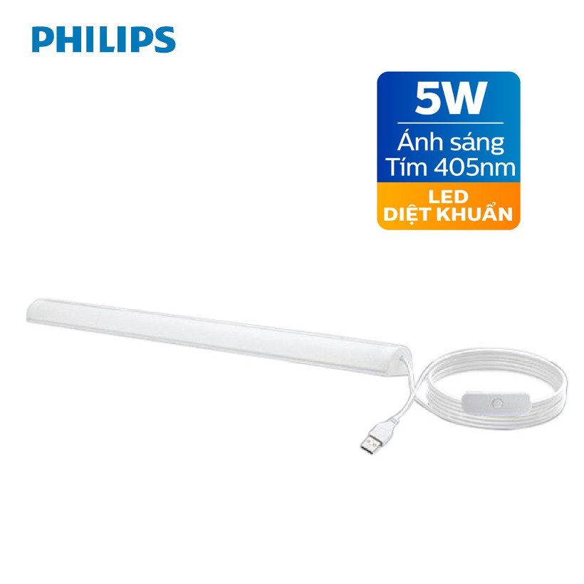 Đèn Philips LED 5W diệt khuẩn bằng ánh sáng tím 405nm - sử dụng đầu cắm USB