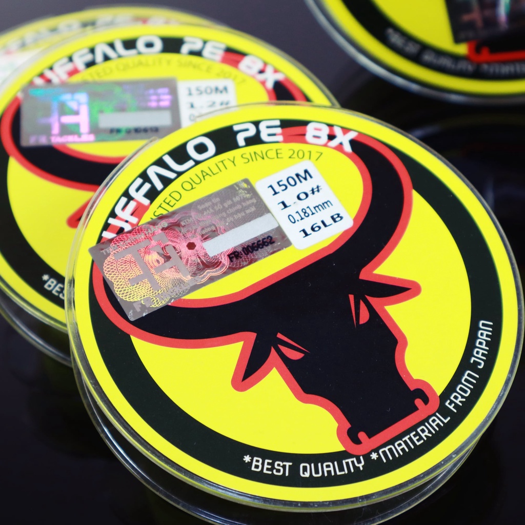 Big sale / DÂY PE 9X BUFFALO TRÂU BÒ 7 MÀU size 150m 1.0 1.5 2.0 2.5 3.0 4.0 cước câu cá dây dù