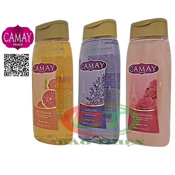 (Nhiều vị) Gel tắm Camay Paris chai 500ml