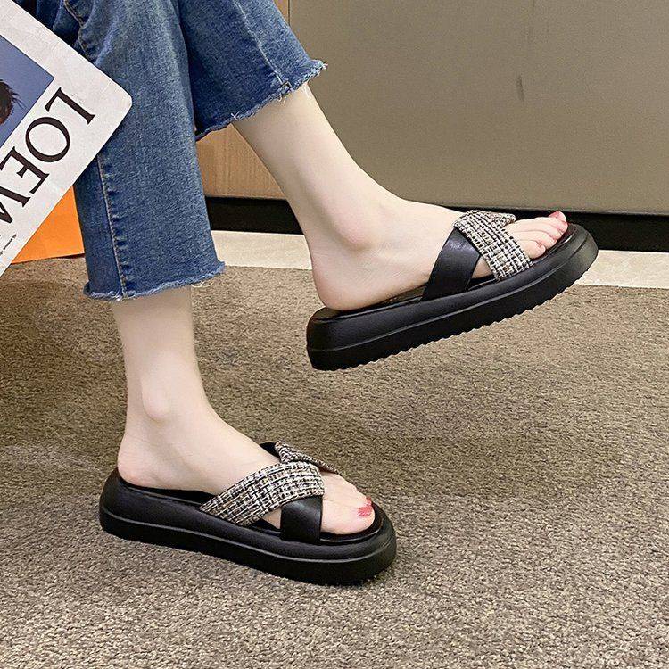 Dép bánh mì đế cao Dép đi biển Dép Đi Biển Thời Trang Mùa Hè Dành Cho Nữ