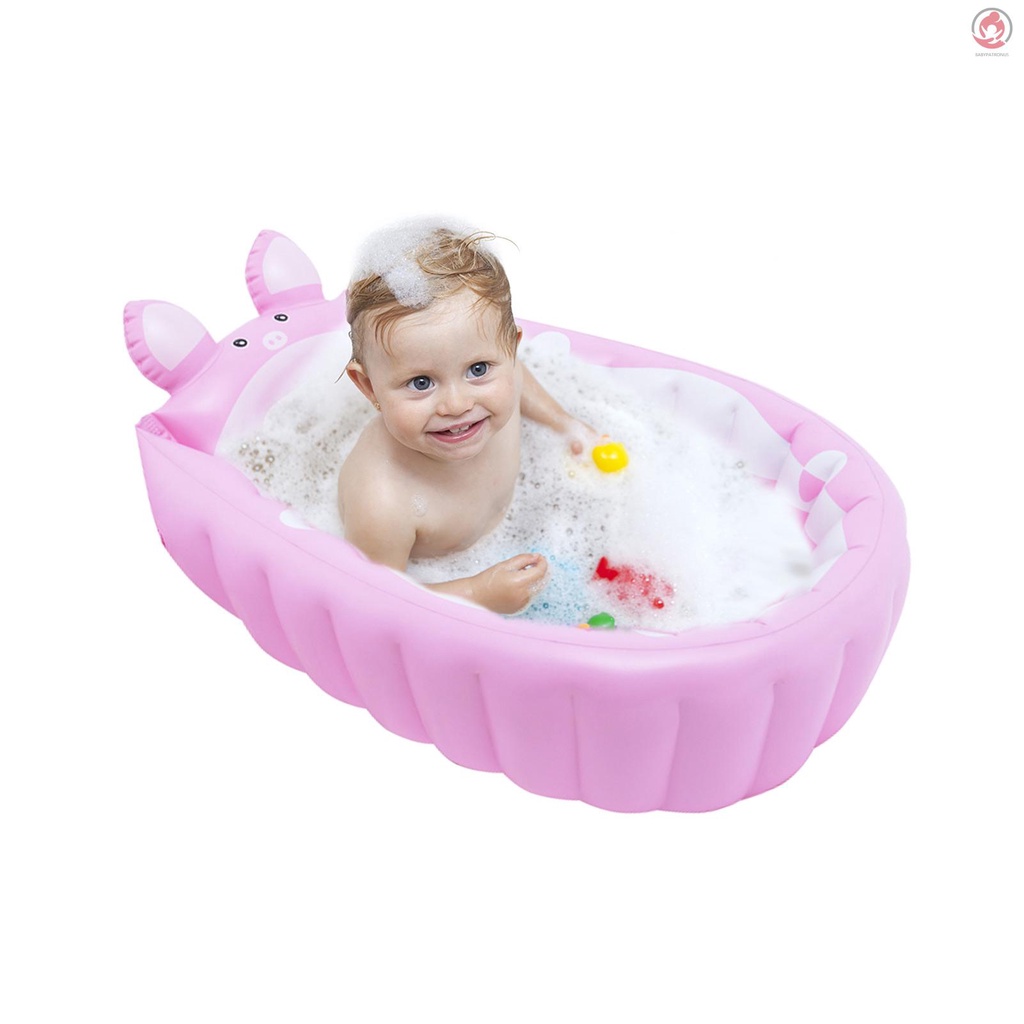Bồn Tắm Bơm Hơi Không Trượt Họa Tiết Hoạt Hình Cho Bé 24-36 Tháng Tuổi