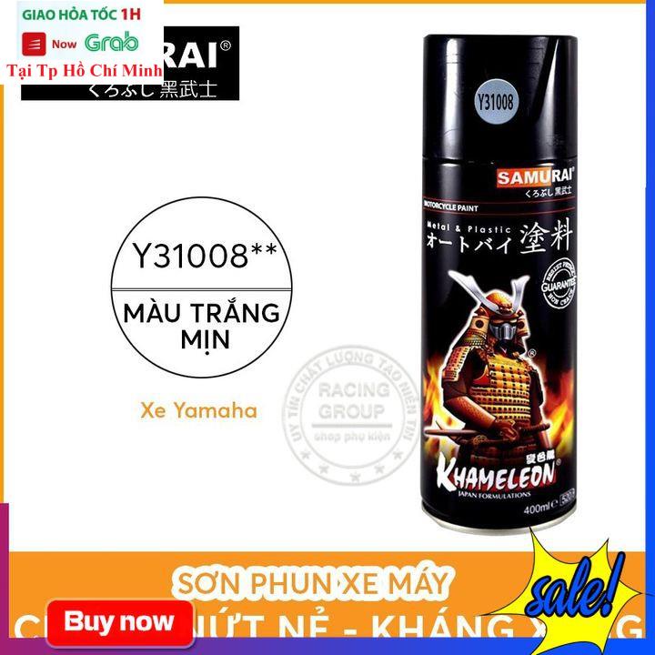 Sơn Xịt Samurai Y31008 Kurobushi Màu Trắng Mịn Dung Tích 400ml