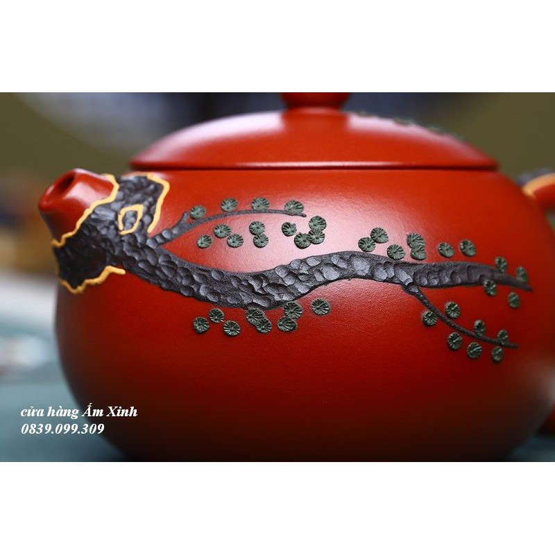 Ấm Tử Sa Nghi Hưng Tây Thi 260 ml (Đại Hồng Bào, Lọc Tổ Ong)