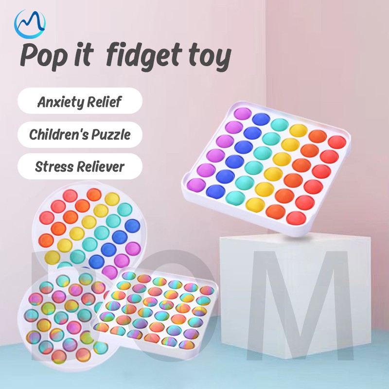 Pop it Fidget Toys Bong bóng đẩy nóng  Đồ chơi giảm căng thẳng Đồ chơi đầu ngón tay poppit